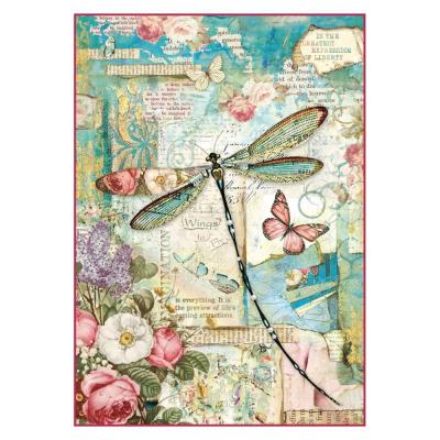 Stamperia Rice Paper A4 Wonderland Dragonfly